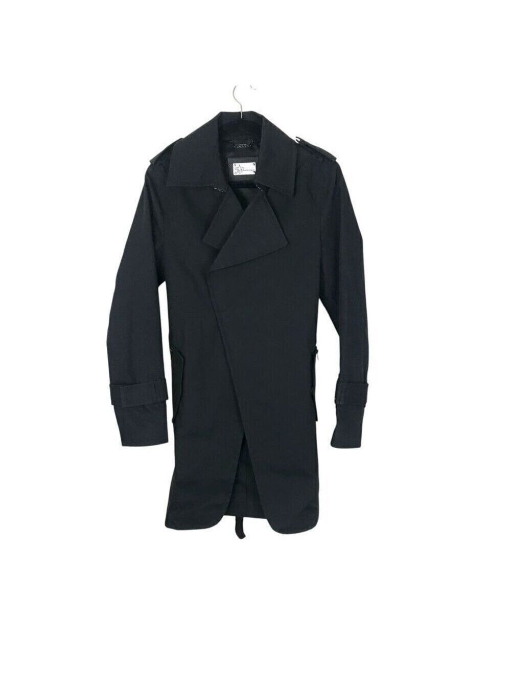 Mackage Black Cotton Trench Coat With Belt Size 38 (US M)